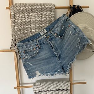 AGOLDE Parker Distressed Denim Shorts